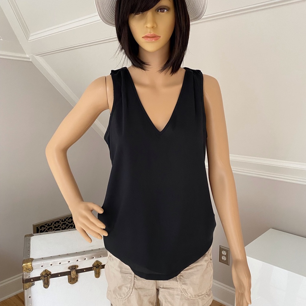 Banana Republic Black Layered Tank. Size S. NWOT